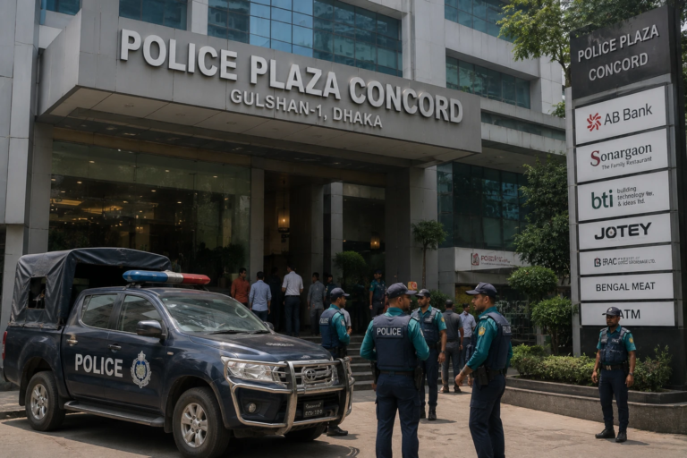 Police Plaza Concord in Gulshan, Dhaka where six Awami League activists were arrested