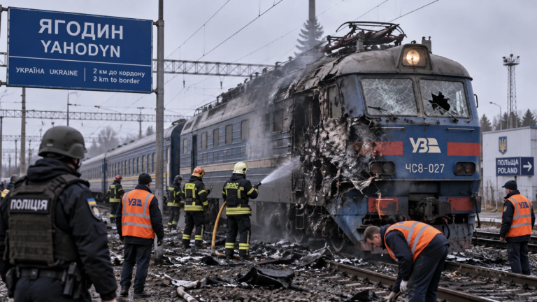 Russian Drone Strike Hits Train Near Ukraine-Poland Border, Boris Johnson Narrowly Escapes