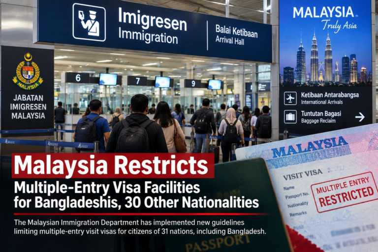 Malaysia Restricts Multiple-Entry Visa Facilities for Bangladeshis, 30 Other Nationalities