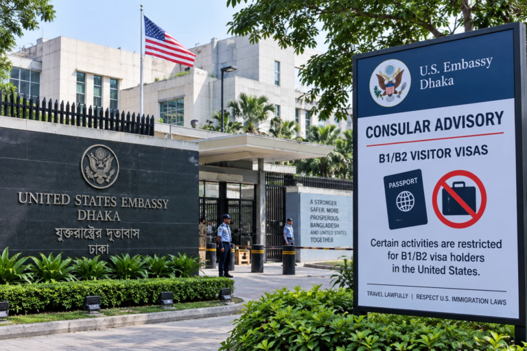 US Embassy Warns Bangladeshis About Restrictions on B1/B2 Visitor Visas