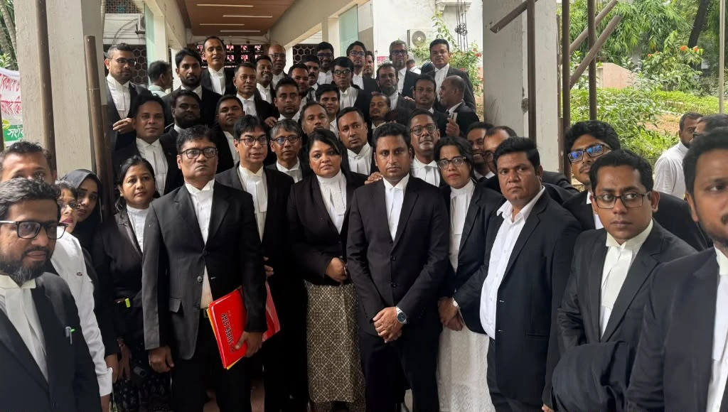 Awami League-Aligned Lawyers Rally at Tribunal, Supreme Court Premises