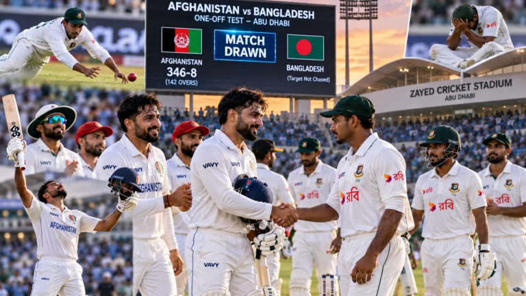 Poor Fielding Costs Bangladesh as Afghanistan Secure Memorable Draw
