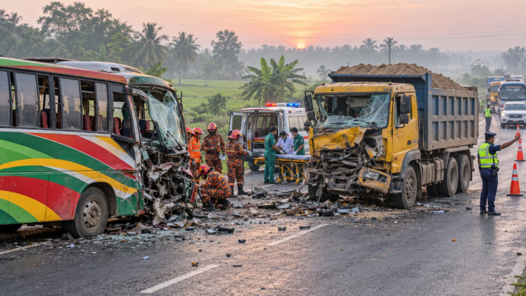 Death Toll in Bangladesh Bus-Truck Collision Rises to 14