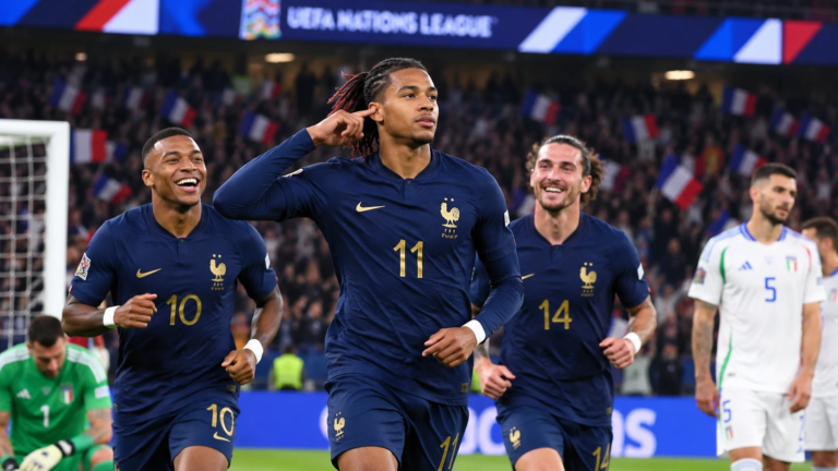 Olise Scores, Upamecano Sent Off as France Draw 1-1 with Italy