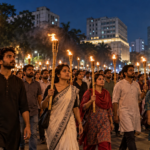 মানিক পশারীর দাফনে বাধার প্রতিবাদে রাজধানীতে মশাল মিছিল