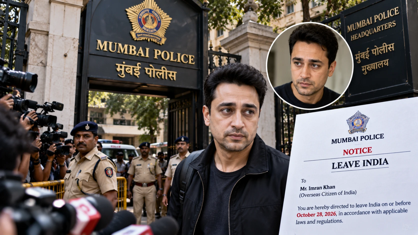 Mumbai Police Orders Bollywood Actor Imran Khan to Leave India by October 28